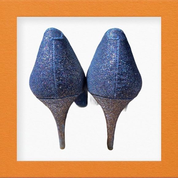 Steve Madden P Kelle Peep Toe Glitter Heels 8.5 - Picture 5 of 7
